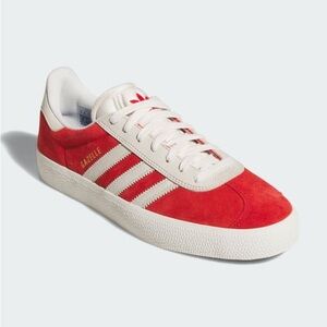 Adidas Gazelle ADV Red and White Sneakers